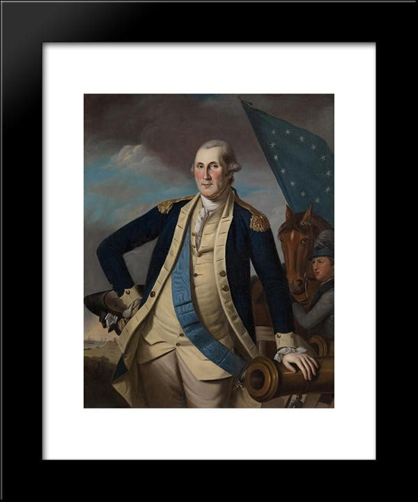 George Washington 20x24 Black Modern Wood Framed Art Print Poster by Peale, Charles Willson