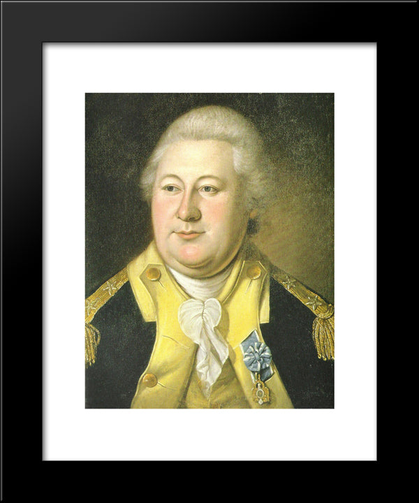 Henry Knox 20x24 Black Modern Wood Framed Art Print Poster by Peale, Charles Willson