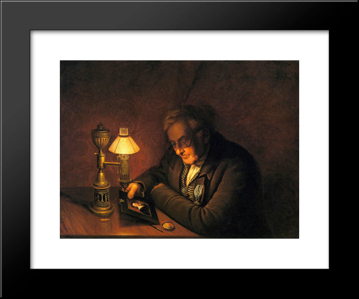 James Peale (Also Known As The Lamplight Portrait) 20x24 Black Modern Wood Framed Art Print Poster by Peale, Charles Willson