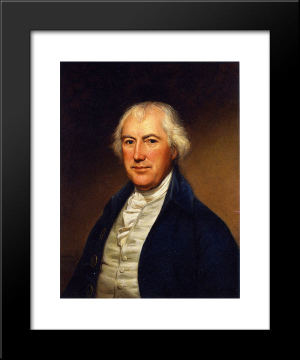 John Beale Bordley 20x24 Black Modern Wood Framed Art Print Poster by Peale, Charles Willson