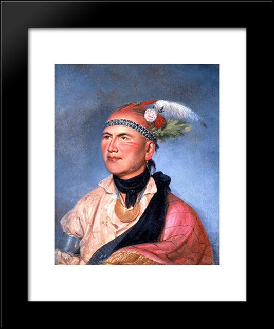 Joseph Brant 20x24 Black Modern Wood Framed Art Print Poster by Peale, Charles Willson