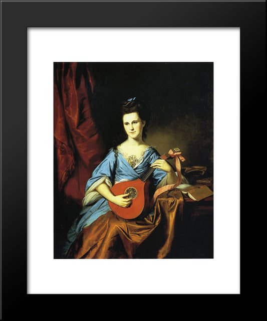 Julia Stockton (Mrs. Benjamin) Rush 20x24 Black Modern Wood Framed Art Print Poster by Peale, Charles Willson