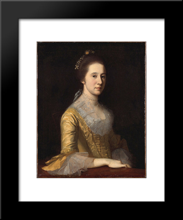 Margaret Strachan (Mrs. Thomas Harwood) 20x24 Black Modern Wood Framed Art Print Poster by Peale, Charles Willson