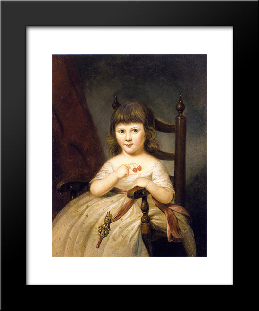 Mary O'Donnell 20x24 Black Modern Wood Framed Art Print Poster by Peale, Charles Willson