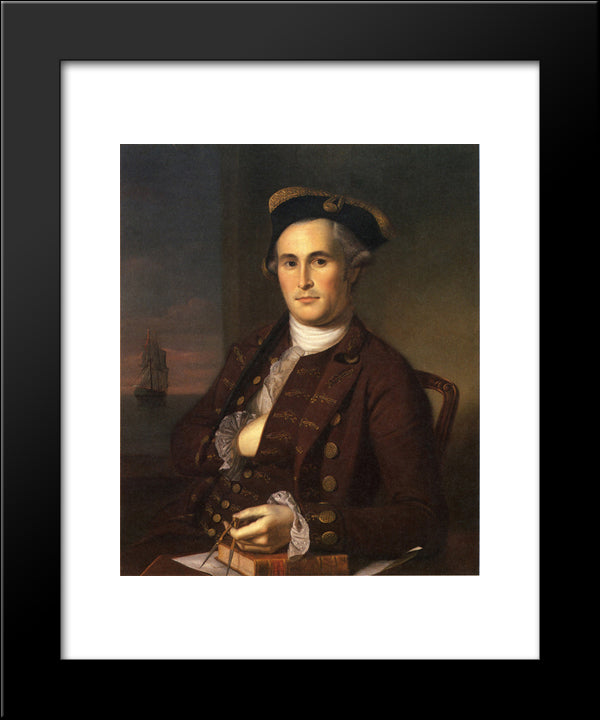 Mordecai Gist 20x24 Black Modern Wood Framed Art Print Poster by Peale, Charles Willson