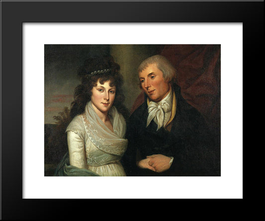 Mr. And Mrs. Alexander Robinson 20x24 Black Modern Wood Framed Art Print Poster by Peale, Charles Willson