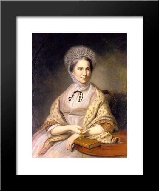 Mrs. Thomas Ellott (Mary Chase) 20x24 Black Modern Wood Framed Art Print Poster by Peale, Charles Willson