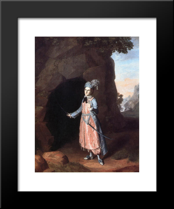 Nancy Hallam As Fidele In Shakespeare'S Cymbeline 20x24 Black Modern Wood Framed Art Print Poster by Peale, Charles Willson