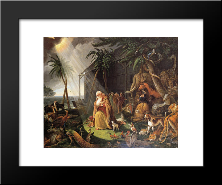 Noah And His Ark (After Charles Catton) 20x24 Black Modern Wood Framed Art Print Poster by Peale, Charles Willson