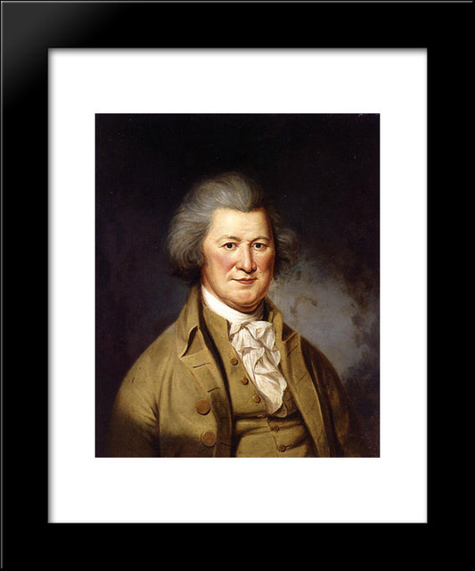 Portrait Of Colonel John Cox 20x24 Black Modern Wood Framed Art Print Poster by Peale, Charles Willson