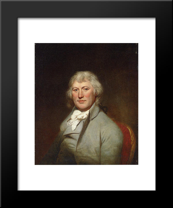 Portrait Of James W. Depeyster 20x24 Black Modern Wood Framed Art Print Poster by Peale, Charles Willson