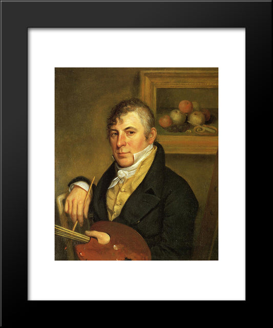 Portrait Of Raphaelle Peale 20x24 Black Modern Wood Framed Art Print Poster by Peale, Charles Willson