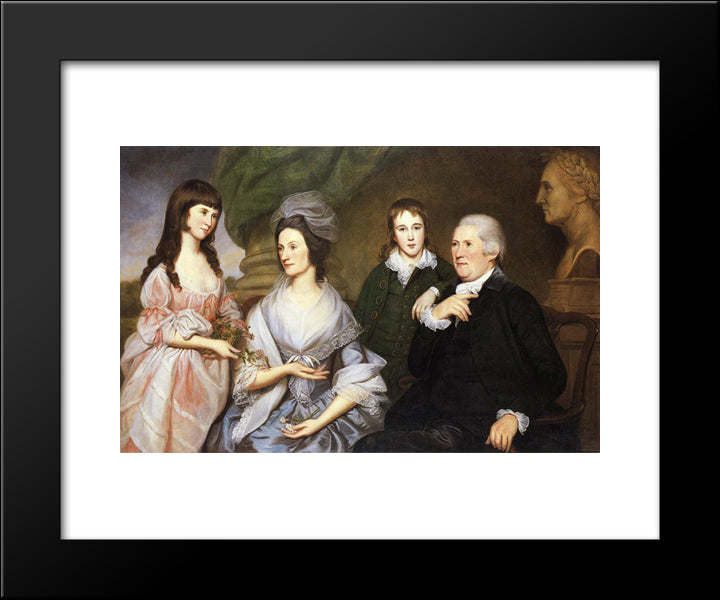 Robert Goldsborough And Family 20x24 Black Modern Wood Framed Art Print Poster by Peale, Charles Willson