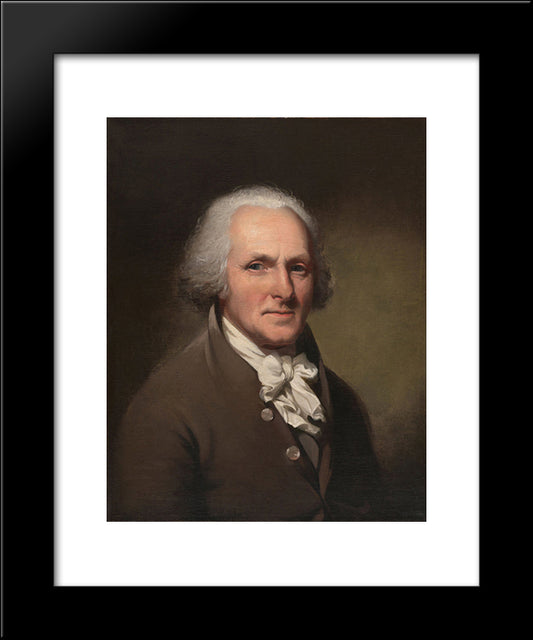 Self-Portrait 20x24 Black Modern Wood Framed Art Print Poster by Peale, Charles Willson