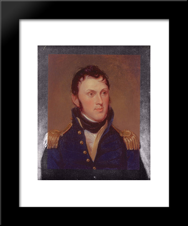 Stephen Harriman Long 20x24 Black Modern Wood Framed Art Print Poster by Peale, Charles Willson