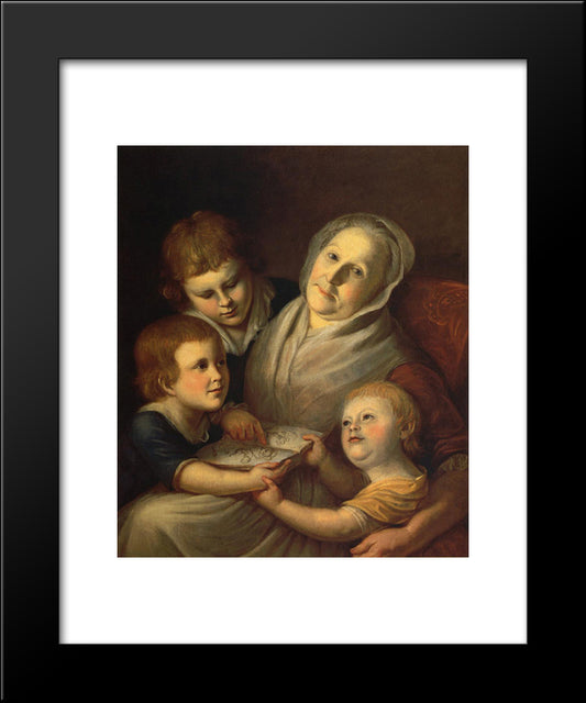 The Artist'S Mother, Mrs. Charles Peale, And Her Grandchildren 20x24 Black Modern Wood Framed Art Print Poster by Peale, Charles Willson