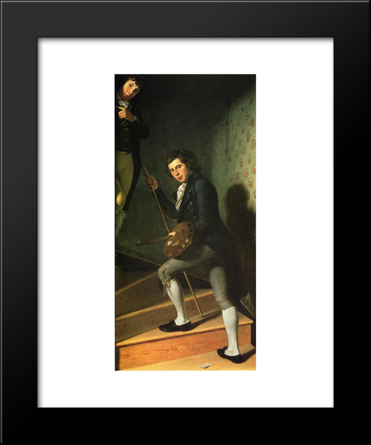 The Staircase Group (Also Known As Raphael And Titian Ramsey Peale) 20x24 Black Modern Wood Framed Art Print Poster by Peale, Charles Willson