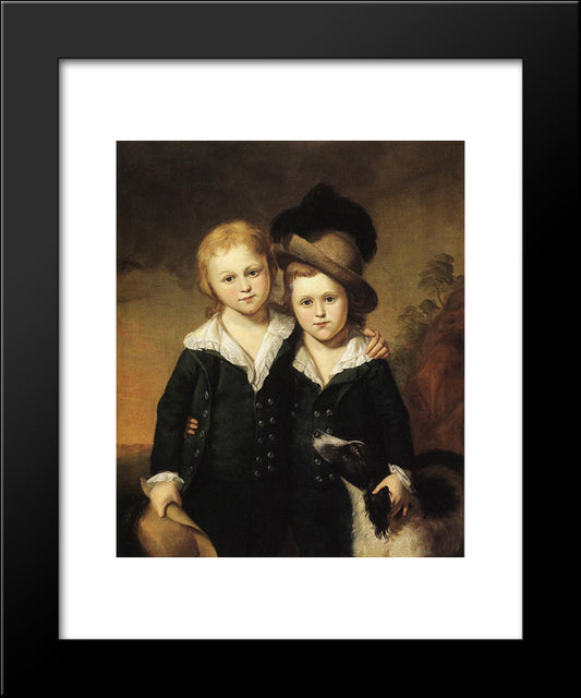 Thomas And Henry Sergeant 20x24 Black Modern Wood Framed Art Print Poster by Peale, Charles Willson