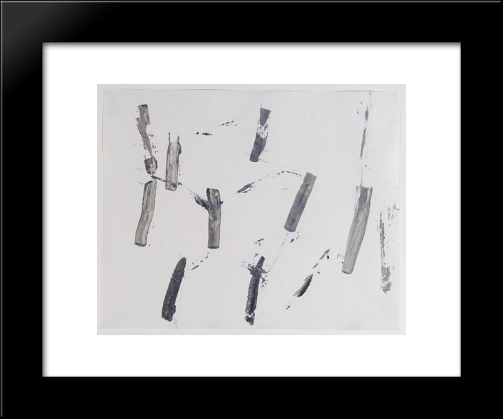 Untitled (After Nature Tree Trunks) 20x24 Black Modern Wood Framed Art Print Poster by Posenenske, Charlotte