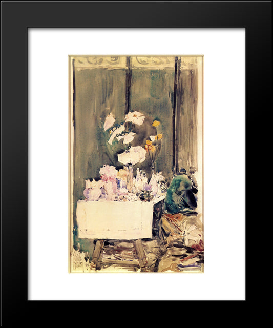 A Favorite Corner 20x24 Black Modern Wood Framed Art Print Poster by Hassam, Childe