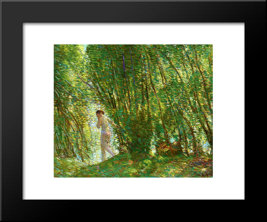 At Sunset 20x24 Black Modern Wood Framed Art Print Poster by Hassam, Childe