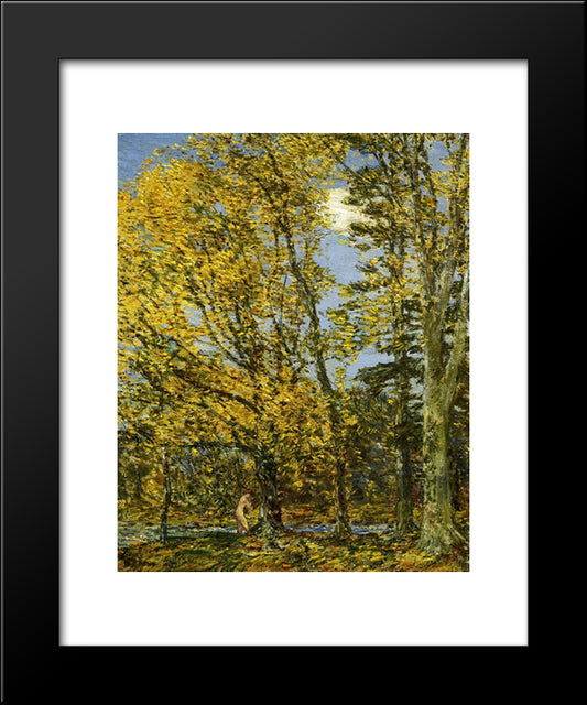 Bather 20x24 Black Modern Wood Framed Art Print Poster by Hassam, Childe