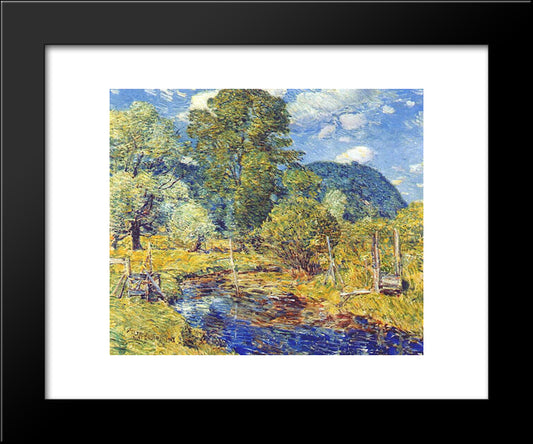 Bedford Hills 20x24 Black Modern Wood Framed Art Print Poster by Hassam, Childe