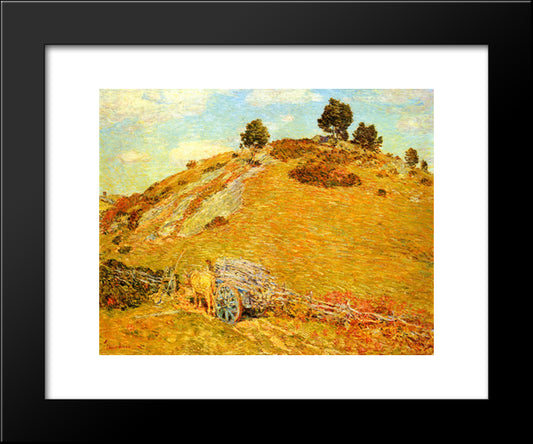 Bornero Hill, Old Lyme, Connecticut 20x24 Black Modern Wood Framed Art Print Poster by Hassam, Childe