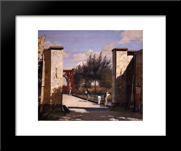 The North Gate Of The Citadel 20x24 Black Modern Wood Framed Art Print Poster by Kobke, Christen