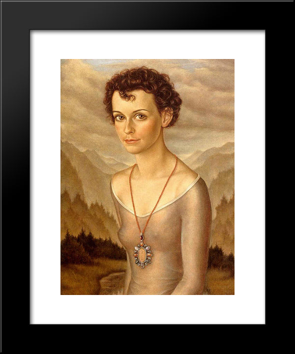 Bettina 20x24 Black Modern Wood Framed Art Print Poster by Schad, Christian