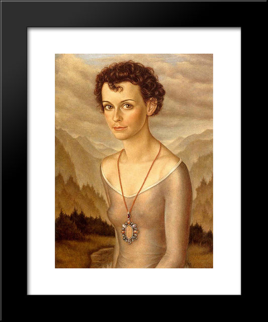 Bettina 20x24 Black Modern Wood Framed Art Print Poster by Schad, Christian