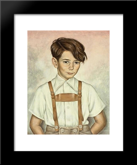Kinderbild Hans Joachim Zimper 20x24 Black Modern Wood Framed Art Print Poster by Schad, Christian