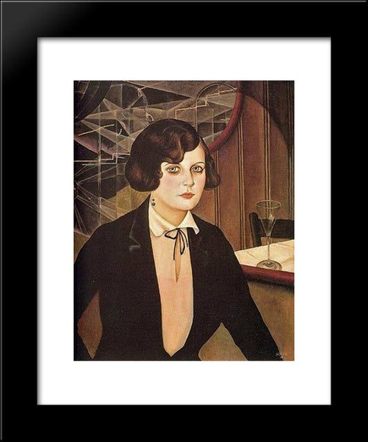 Lotte 20x24 Black Modern Wood Framed Art Print Poster by Schad, Christian