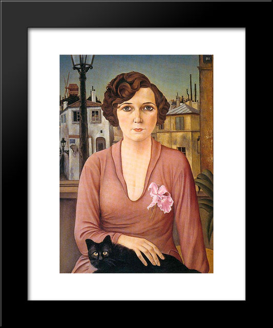 Marcella 20x24 Black Modern Wood Framed Art Print Poster by Schad, Christian