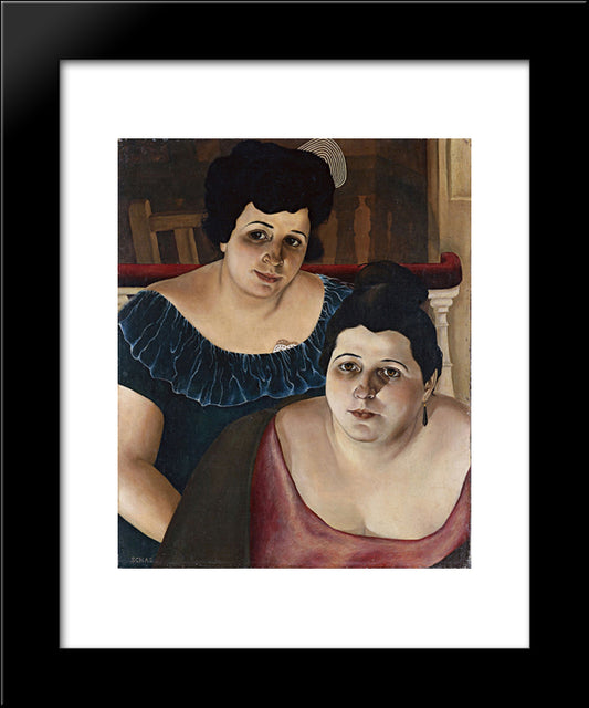 Maria And Annunziata 'From The Harbour' 20x24 Black Modern Wood Framed Art Print Poster by Schad, Christian