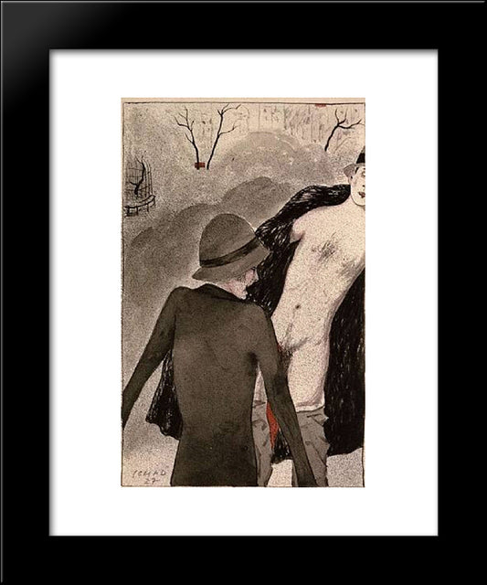 Narcissus 20x24 Black Modern Wood Framed Art Print Poster by Schad, Christian