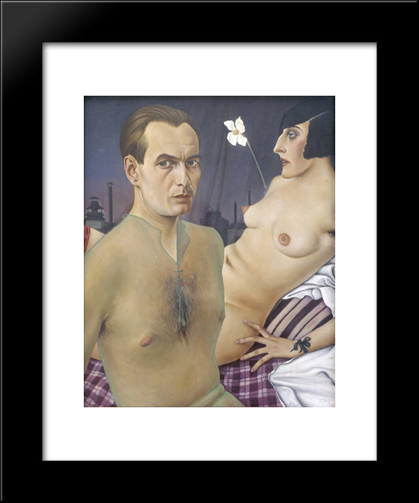 Self - Portrait 20x24 Black Modern Wood Framed Art Print Poster by Schad, Christian