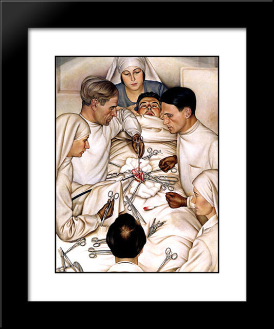 The Operation 20x24 Black Modern Wood Framed Art Print Poster by Schad, Christian