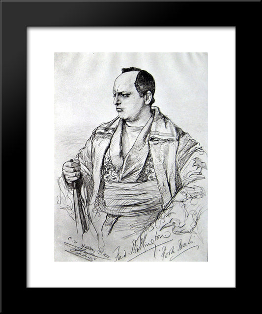 Actor Fred Billington 20x24 Black Modern Wood Framed Art Print Poster by Allers, Christian Wilhelm