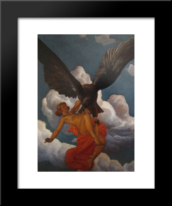 Ganymede 20x24 Black Modern Wood Framed Art Print Poster by Allers, Christian Wilhelm