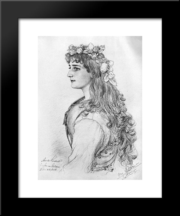 Portrait Of Amanda Lindner 20x24 Black Modern Wood Framed Art Print Poster by Allers, Christian Wilhelm