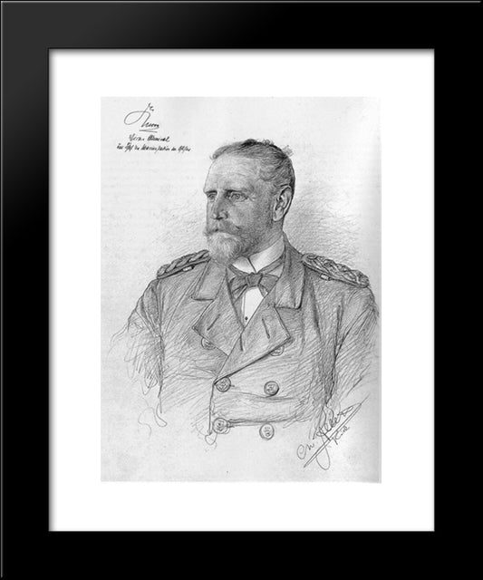 Portrait Of Eduard Von Knorr 20x24 Black Modern Wood Framed Art Print Poster by Allers, Christian Wilhelm