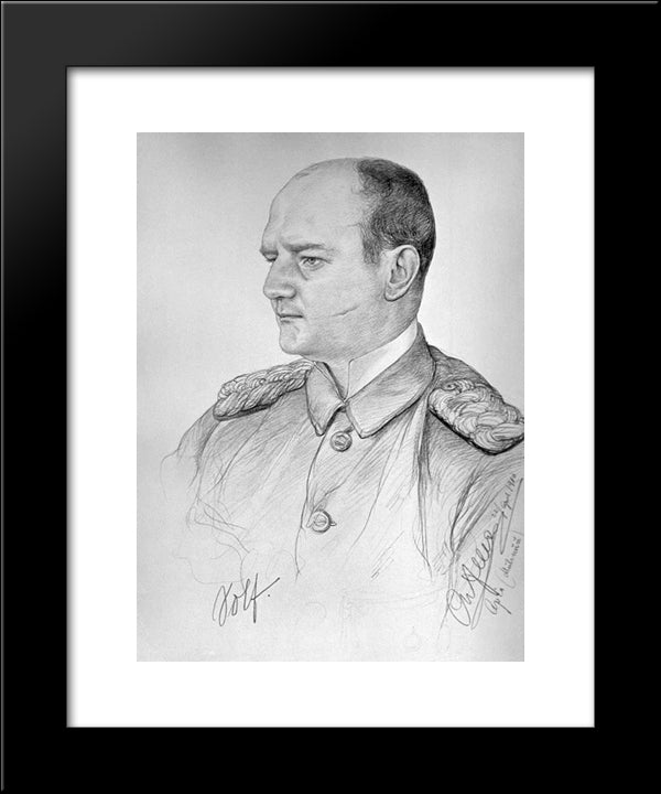 Portrait Of Wilhelm Solf 20x24 Black Modern Wood Framed Art Print Poster by Allers, Christian Wilhelm