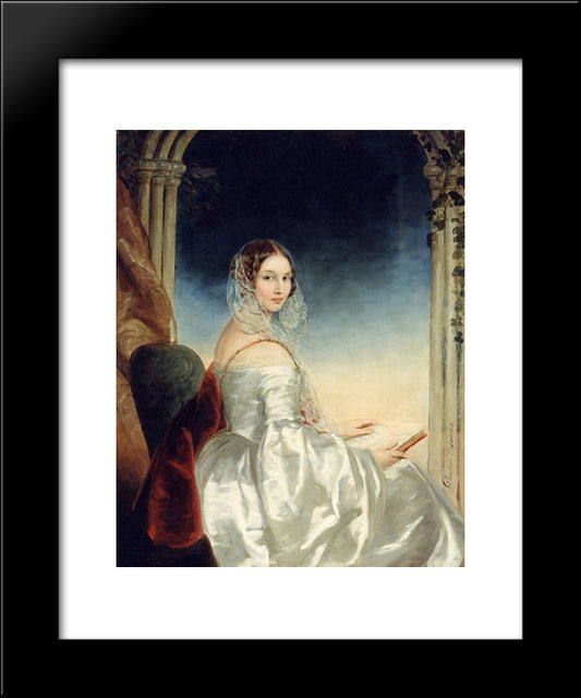 Olga Ivanovna Orlova-Davydova (Baryatinsky 20x24 Black Modern Wood Framed Art Print Poster by Robertson, Christina