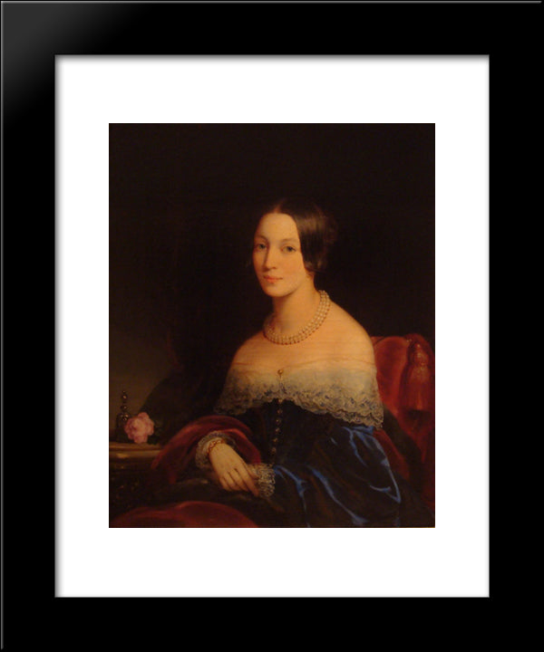 Portrait Of Julia Feodorovna Kurakina 20x24 Black Modern Wood Framed Art Print Poster by Robertson, Christina