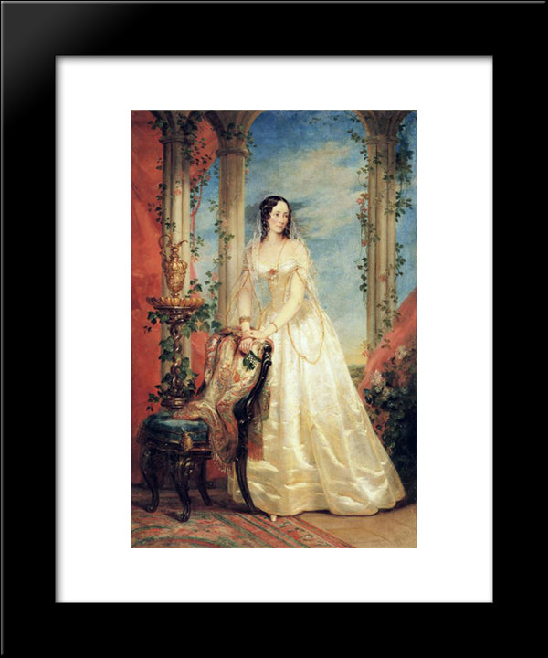 Portrait Of Princess Zinaida Yusupova 20x24 Black Modern Wood Framed Art Print Poster by Robertson, Christina