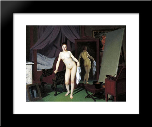 Model In The Studio 20x24 Black Modern Wood Framed Art Print Poster by Eckersberg, Christoffer Wilhelm