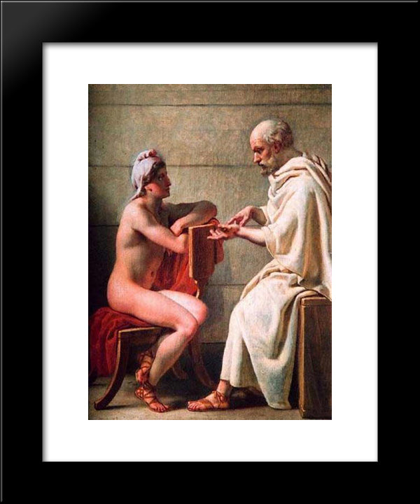 Socrates And Alcibiades 20x24 Black Modern Wood Framed Art Print Poster by Eckersberg, Christoffer Wilhelm