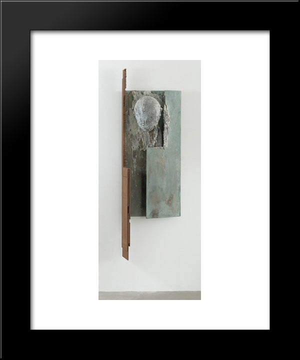 Self - Portrait With Sliding Light 20x24 Black Modern Wood Framed Art Print Poster by Wilmarth, Christopher