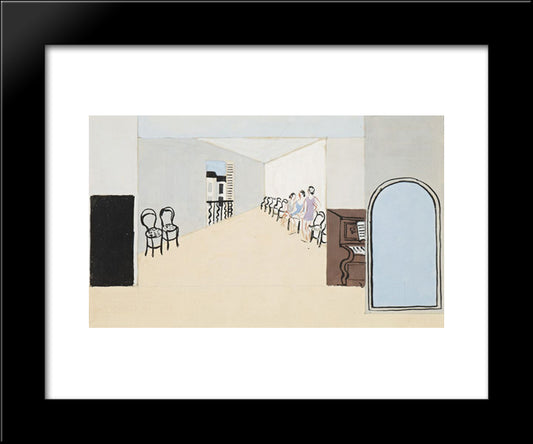 Stage Design For Diaghilev'S Ballet, Romeo And Juliet 20x24 Black Modern Wood Framed Art Print Poster by Wood, Christopher